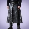 Gothic Festival Handmade Long Leather Kilt – Heavy Duty Men’s