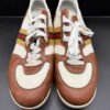Gucci White Guccissima Canvas And Tan Leather