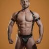 Men’s Body Harness with Jockstrap Armor Buckles Adjustable Strap Belt Club Costume