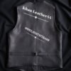 Buy Black Leather Sleeveless Jacket