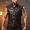 Genuine Black Leather Biker Vest for Men With Armor | Real Leather Cosplay Vest | Customizable