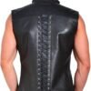Handmade Lace-Up Leather Sleeveless Top Men’s Vest Corset Style Men’s Party Vest