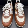 Gucci White Guccissima Canvas And Tan Leather