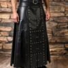Gothic Festival Handmade Long Leather Kilt – Heavy Duty Men’s