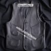 Buy Black Leather Sleeveless Jacket