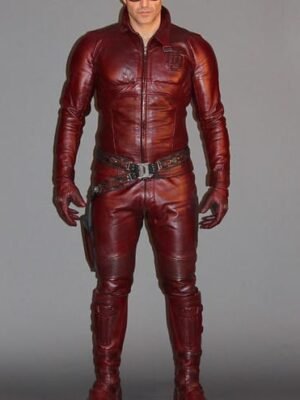 The DareDevil_05 jacket combines fearless design with sleek leather construction.