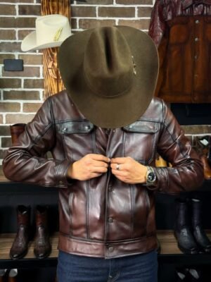 CZDYUF Men’s Leather Lapel Biker Jacket – Korean Style