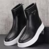 Men’s Punk Casual Ankle Boots High-top Suede Flat Shoes Side Zip Work Pointy Toe ; Width · Medium (B, M) ; Available Sizes · EUR 38 39 40 41 42 43 44 45 46 / US6,7,