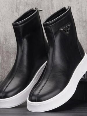 Men’s Punk Casual Ankle Boots High-top Suede Flat Shoes Side Zip Work Pointy Toe ; Width · Medium (B, M) ; Available Sizes · EUR 38 39 40 41 42 43 44 45 46 / US6,7,