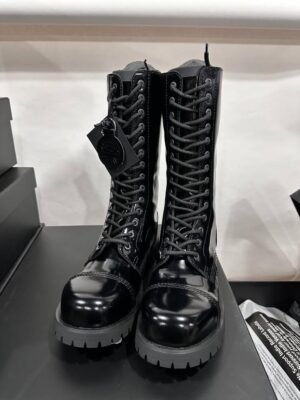Handmade Black Leather and Tan Suede Ankle Boots With Lace up Closure |