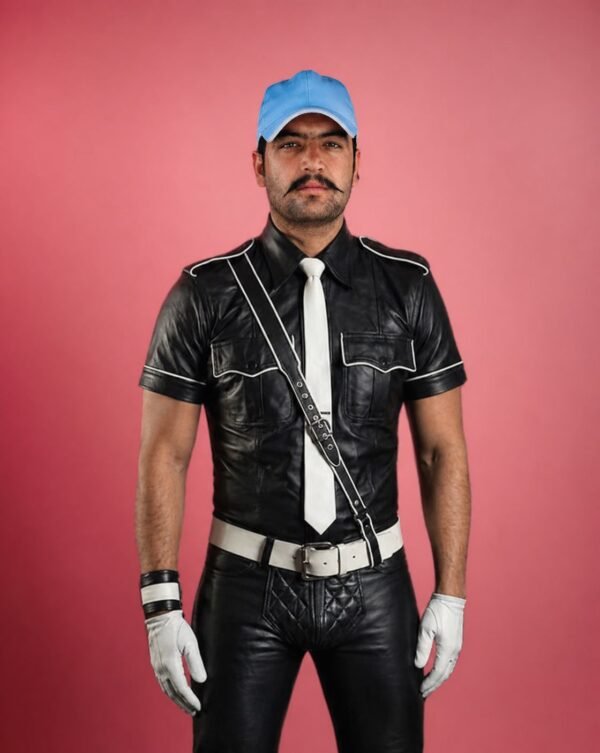Men Premium Leather Uniform Costume